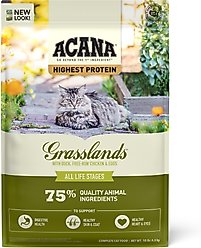 ACANA Grasslands Chicken Duck Turkey Fish & Quail Grain-Free Dry Cat Food, 10-lb bag
