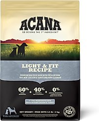 ACANA Light & Fit Grain-Free Dry Dog Food, 4.5-lb bag