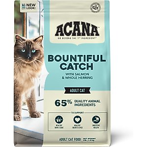 ACANA Bountiful Catch Salmon Catfish & Herring Dry Cat Food, 4-lb bag