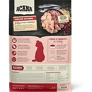 ACANA Indoor Entree Chicken Turkey Whole Herring & Rabbit Dry Cat Food, 10-lb bag