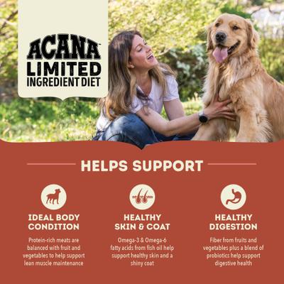 Show full view: ACANA Singles Limited Ingredient Beef & Pumpkin Grain-Free High-Protein Dry Dog Food, 22.5-lb bag slide 5 of 14