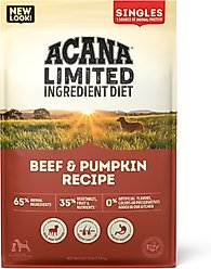 ACANA Singles Limited Ingredient Beef & Pumpkin Grain-Free High-Protein Dry Dog Food, 13-lb bag