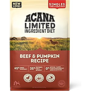 ACANA Singles Limited Ingredient Beef & Pumpkin Grain-Free High-Protein Dry Dog Food, 13-lb bag
