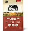 Show in main carousel: ACANA Singles Limited Ingredient Beef & Pumpkin Grain-Free High-Protein Dry Dog Food, 4.5-lb bag slide 1 of 14