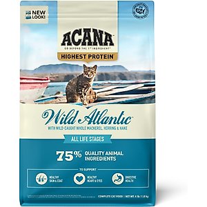 ACANA Wild Atlantic Saltwater Fish with Freeze-Dried Liver Grain-Free Dry Cat Food, 4-lb bag