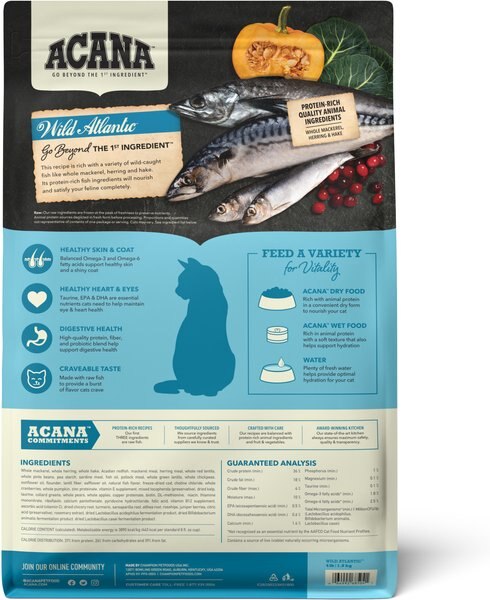 ACANA Wild Atlantic Saltwater Fish with Freeze-Dried Liver Grain-Free Dry Cat Food