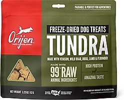 ORIJEN Tundra Grain-Free High-Protein Freeze-Dried Dog Treats, 3.25-oz bag