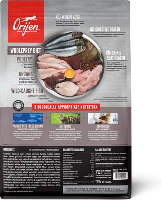 Show full view: ORIJEN Fit & Trim Grain-Free High-Protein Premium Dry Cat Food, 4-lb bag slide 3 of 12