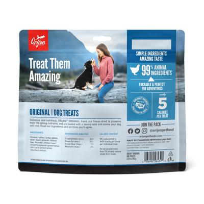 Show full view: ORIJEN Original Grain-Free High-Protein Freeze-Dried Dog Treats, 3.25-oz bag slide 3 of 10