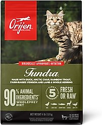 ORIJEN Tundra Grain-Free High-Protein Premium Dry Cat Food, 4-lb bag