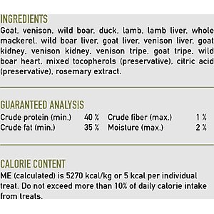 ORIJEN Tundra Grain-Free Freeze-Dried Dog Treats, 3.25-oz bag
