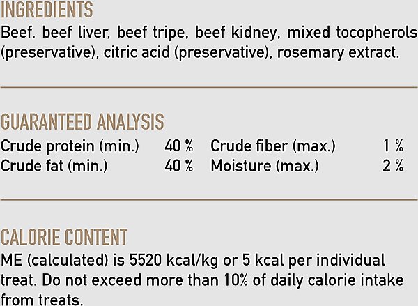 Show full view: ORIJEN Ranch-Raised Beef Grain-Free High-Protein Freeze-Dried Dog Treats, 3.25-oz bag slide 6 of 10