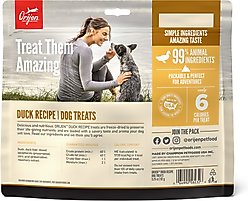 ORIJEN Free Run Duck Grain-Free High-Protein Freeze-Dried Dog Treats, 3.25-oz bag slide 2 of 6