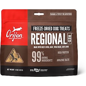 ORIJEN Regional Red Grain-Free High-Protein Freeze-Dried Dog Treats, 1.5-oz bag