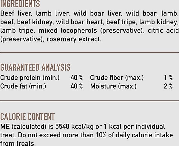 ORIJEN Regional Red Grain-Free High-Protein Raw Animal Ingredients Freeze-Dried Cat Treats