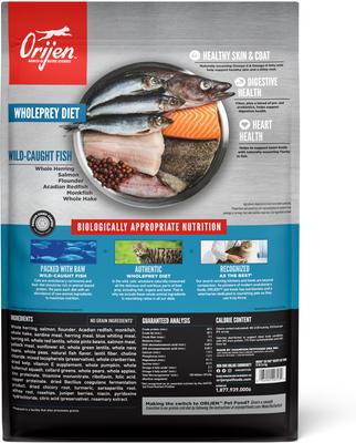 Show full view: ORIJEN Six Fish Grain-Free High-Protein Premium Dry Cat Food, 12-lb bag slide 3 of 12