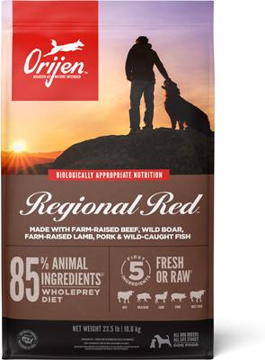 ORIJEN Regional Red Grain-Free Poultry Free High-Protein Dry Dog Food, 23.5-lb bag