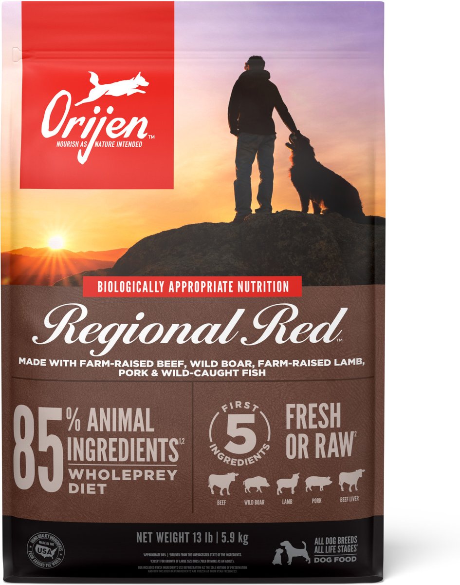 ORIJEN Regional Red Grain-Free Poultry Free High-Protein Dry Dog Food