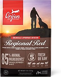 ORIJEN Regional Red Grain-Free Poultry Free High-Protein Dry Dog Food, 13-lb bag