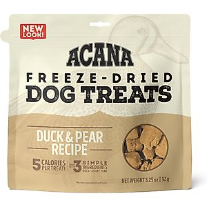 ACANA Singles Duck & Pear Grain-Free Limited Ingredients & Freeze-Dried Dog Treats, 3.25-oz bag