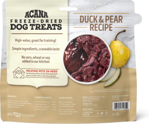 Show full view: ACANA Singles Duck & Pear Grain-Free Limited Ingredients & Freeze-Dried Dog Treats, 1.25-oz bag slide 3 of 10