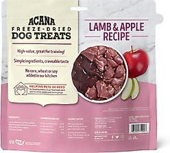 ACANA Singles Lamb & Apple Grain-Free Limited Ingredients & Freeze-Dried Dog Treats, 3.25-oz bag slide 2 of 6