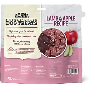 ACANA Singles Lamb & Apple Formula Grain-Free Freeze-Dried Dog Treats, 3.25-oz bag