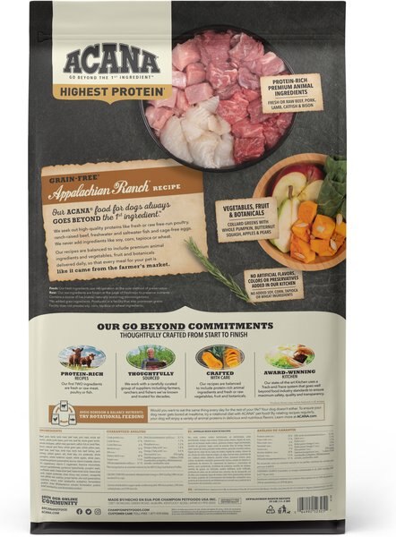 ACANA Appalachian Ranch Highest Protein Grain-Free Dry Dog Food