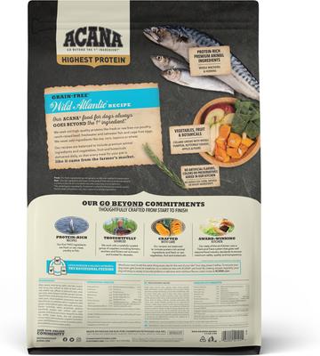 Show full view: ACANA Wild Atlantic Highest Protein Grain-Free Dry Dog Food, 4.5-lb bag slide 3 of 14