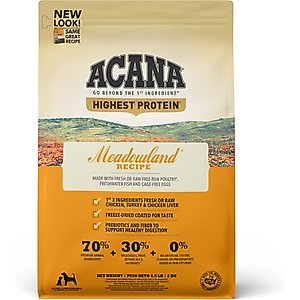 ACANA Meadowland Highest Protein Grain-Free Dry Dog Food, 4.5-lb bag