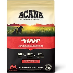 ACANA Red Meat Grain-Free Dry Dog Food, 4.5-lb bag