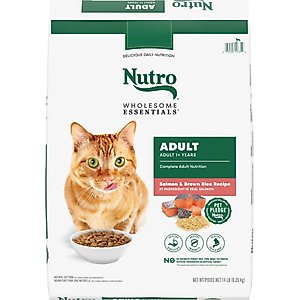 Nutro Wholesome Essentials Salmon & Brown Rice Recipe Dry Cat Food, 14-lb bag