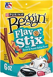 Beggin' Flavor Stix with Bacon & Peanut Butter Flavor Soft & Chewy Dog Treats, 6-oz pouch