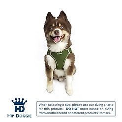 Hip Doggie EZ Reflective Dog Harness, Olive Green, Medium slide 2 of 8