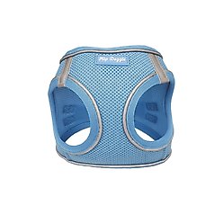 Hip Doggie EZ Reflective Dog Harness, Light Blue, Small