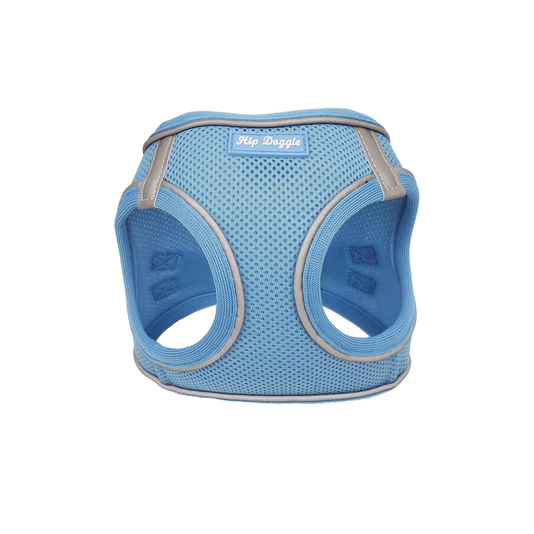 Hip Doggie EZ Reflective Dog Harness, Light Blue, Large