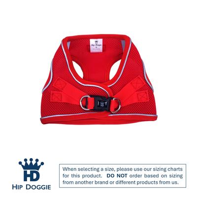Show full view: Hip Doggie EZ Reflective Dog Harness, Red, Small slide 3 of 8