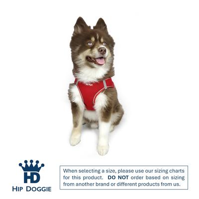 Show full view: Hip Doggie EZ Reflective Dog Harness, Red, Small slide 2 of 8