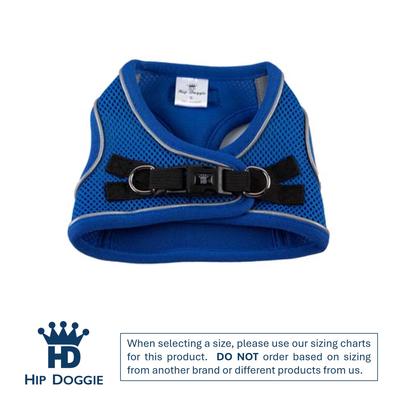Show full view: Hip Doggie EZ Reflective Dog Harness, Royal Blue, Large slide 3 of 8