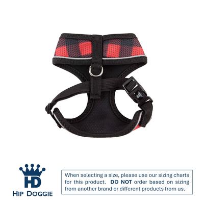 Show full view: Hip Doggie Ultra Comfort Reflective Dog Harness, Red/Black, Medium slide 2 of 7
