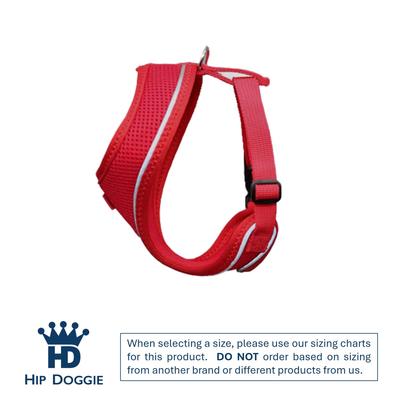 Show full view: Hip Doggie Ultra Comfort Reflective Dog Harness, Red, Medium slide 3 of 8
