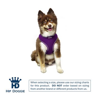 Show full view: Hip Doggie Ultra Comfort Reflective Dog Harness, Purple, X-Large slide 2 of 8