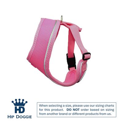 Show full view: Hip Doggie Ultra Comfort Reflective Dog Harness, Pink, Medium slide 3 of 8