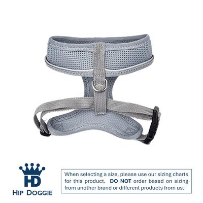 Show full view: Hip Doggie Ultra Comfort Reflective Dog Harness, Grey, X-Large slide 3 of 8