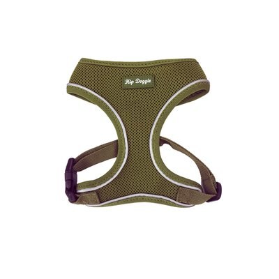Hip Doggie Hip Doggie Ultra Comfort Reflective Dog Harness, Olive Green, X-Large