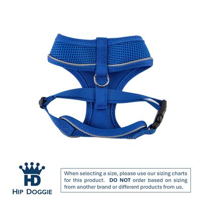 Show full view: Hip Doggie Ultra Comfort Reflective Dog Harness, Royal Blue, Large slide 3 of 8