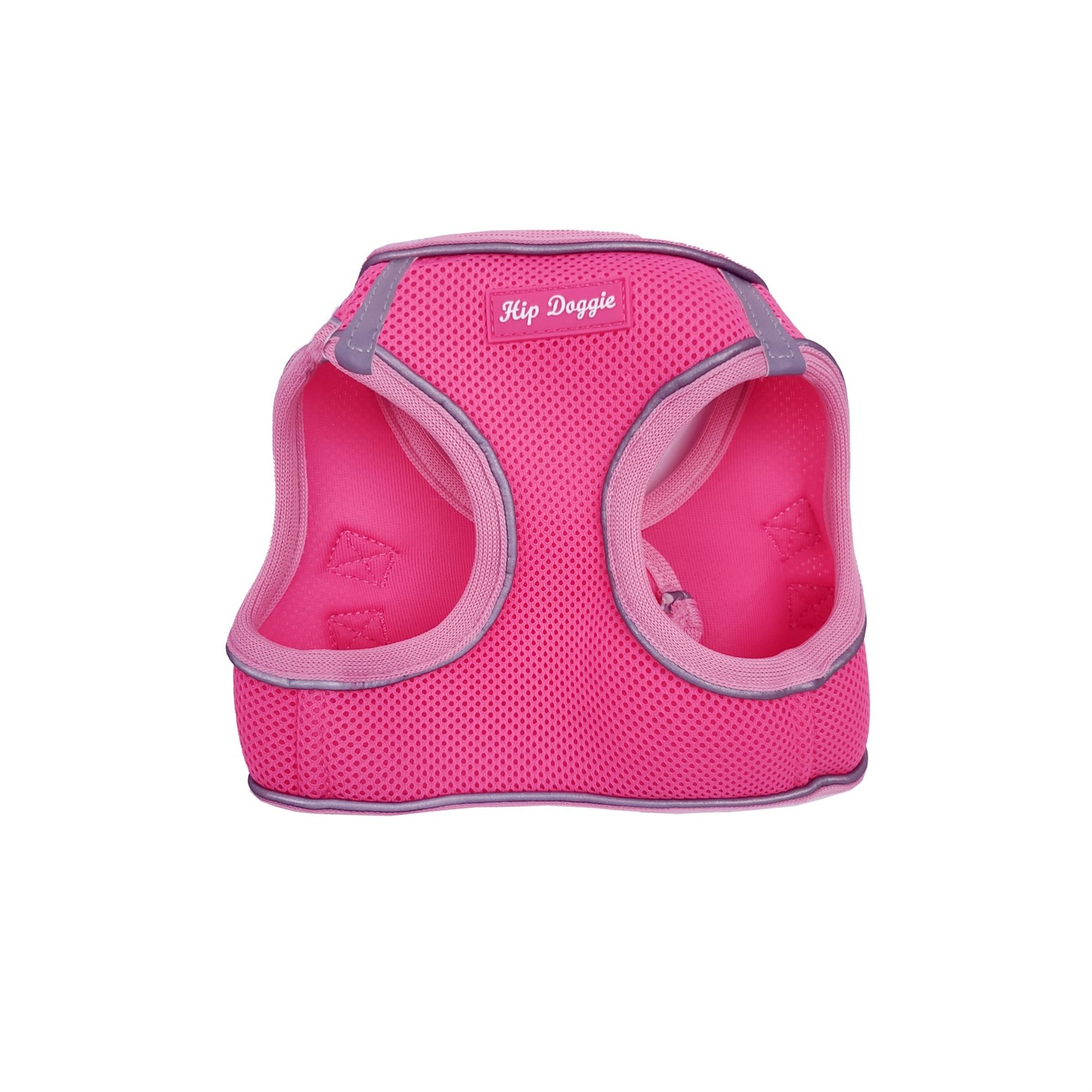 Hip Doggie EZ Reflective Dog Harness, Pink, Medium