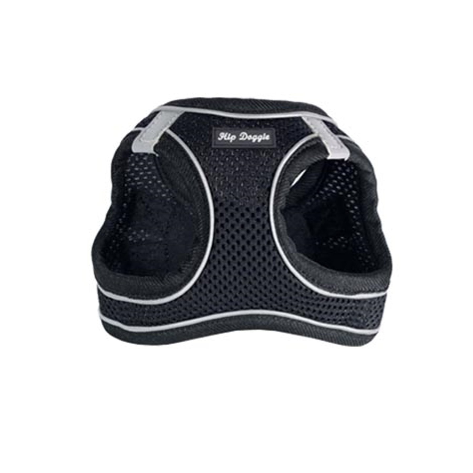 Hip Doggie EZ Reflective Dog Harness, Black, Medium