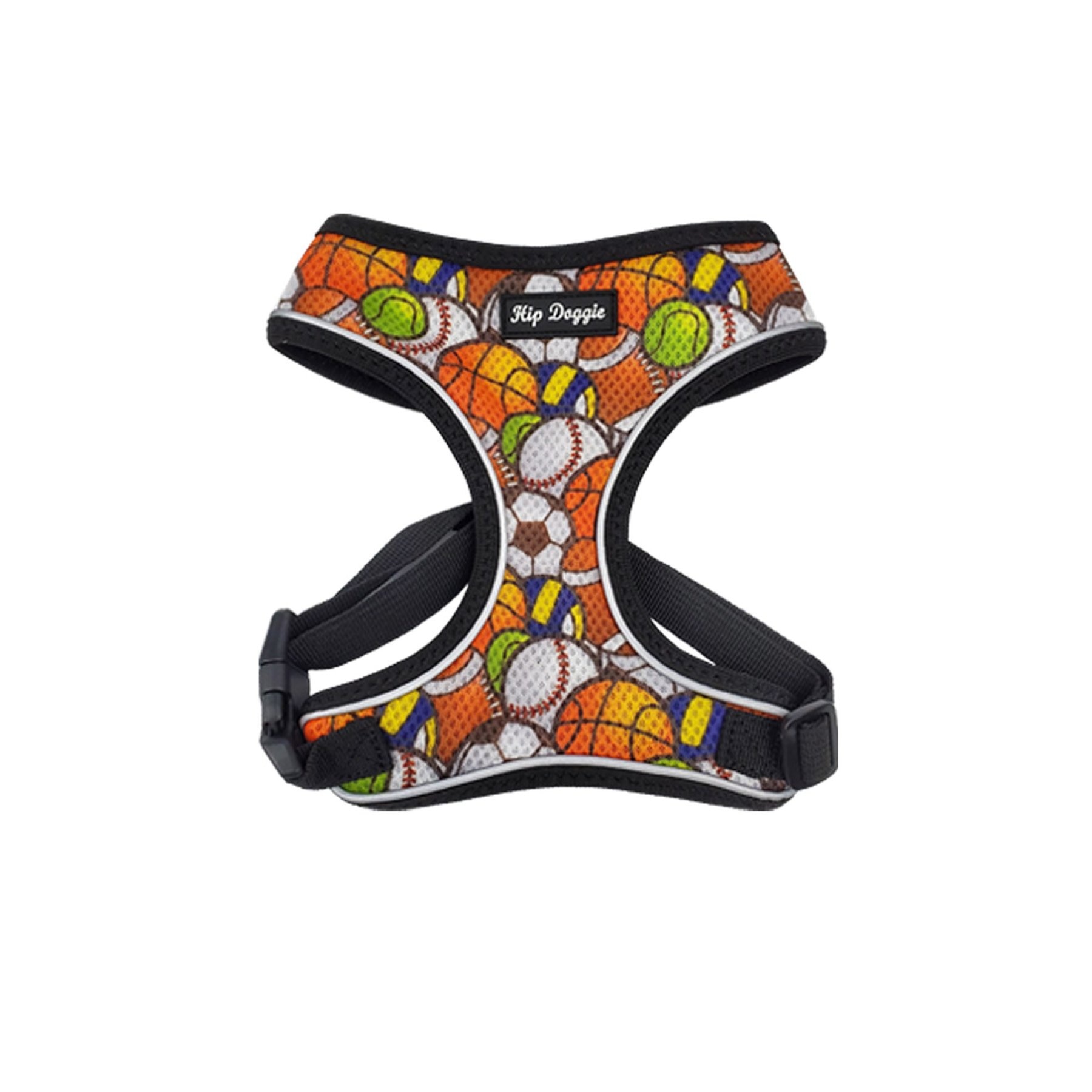 Hip Doggie Ultra Comfort Dog Harness, Sports Balls, Large