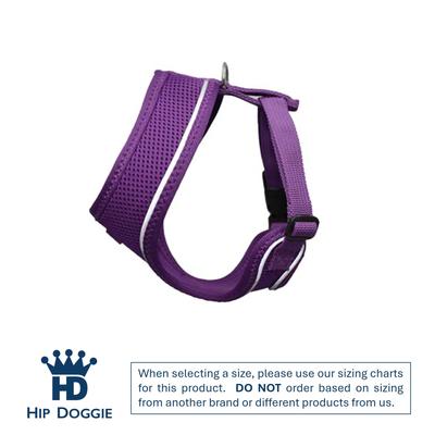 Show full view: Hip Doggie Ultra Comfort Reflective Dog Harness, Purple, X-Large slide 3 of 8